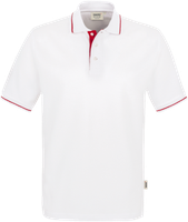 Poloshirt Casual Gr. 2XL, weiss/rot - 100% Baumwolle