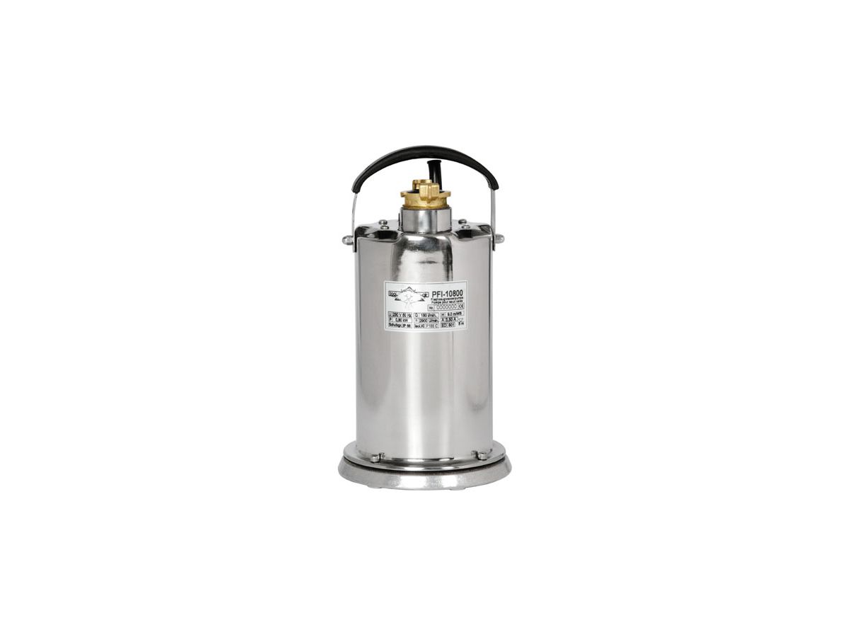Flachsaugwasserpumpe Fortec 230V - Fördermenge 9'600 l/h * Motor 500 Watt