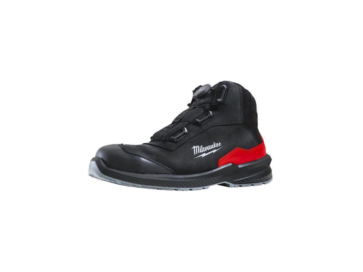 Sicherheits-Stiefel Gr. 47 schwarz - Milwaukee, FLEXTRED S3PS BOA Leder