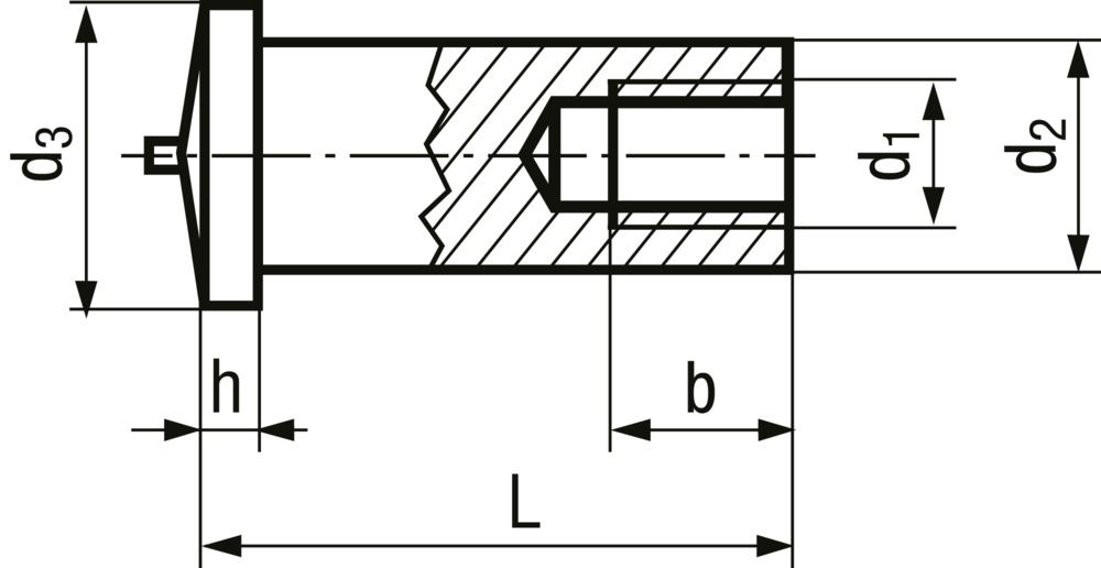 Schweissbüchse KN226 M4x5/8 mm - mit IG, WELKO