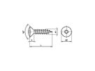 Spanplattenschrauben Linsensenkkopf - Inox A2