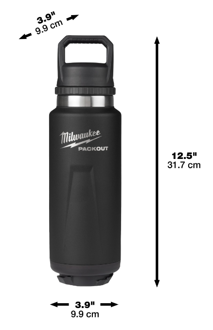Thermosflaschen MILWAUKEE PACKOUT - 1065 ml mit Schraubdeckel, schwarz