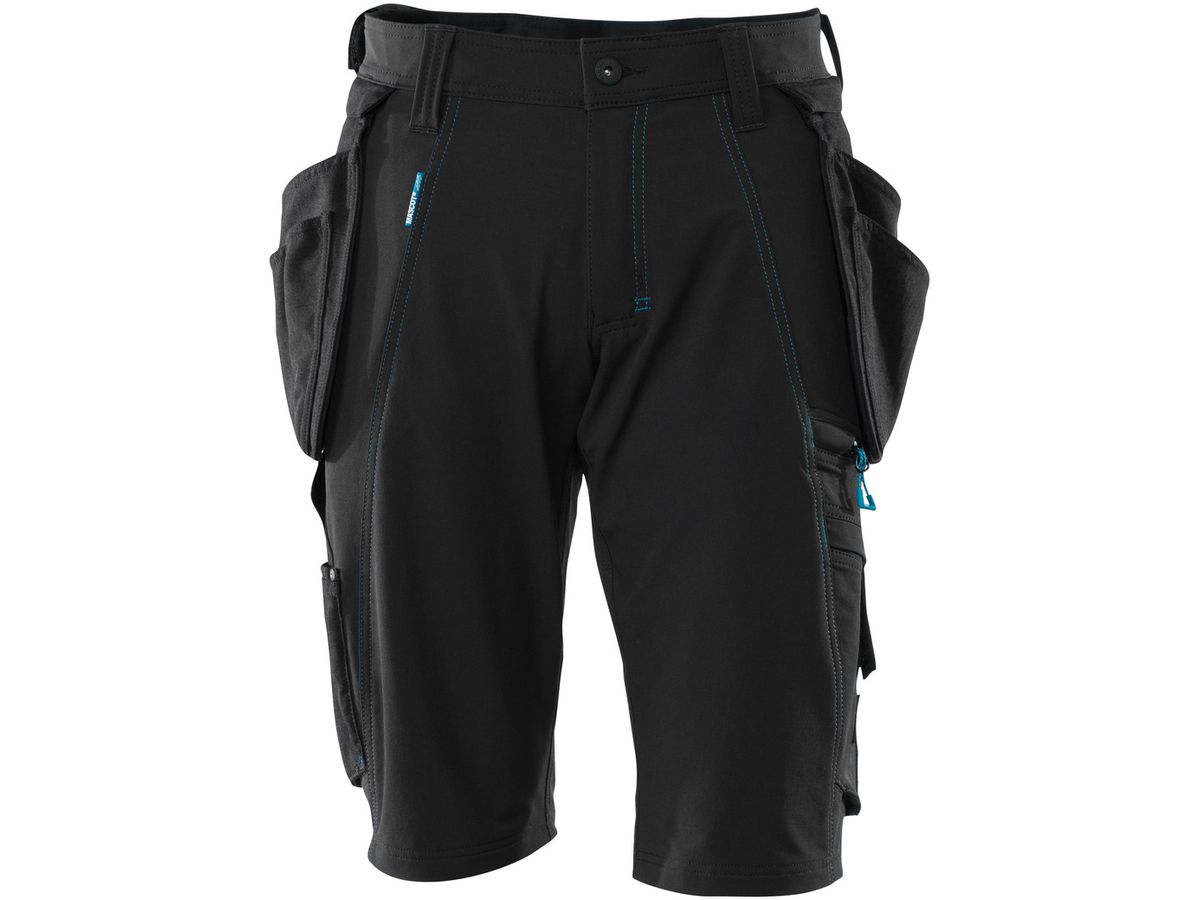 MASCOT Advanced Shorts, Grösse C49 - schwarz, abnehmbare Hängetaschen