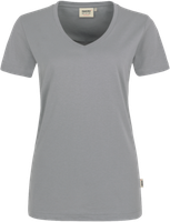 Damen-V-Shirt Performance Gr. 2XL, titan - 50% Baumwolle, 50% Polyester