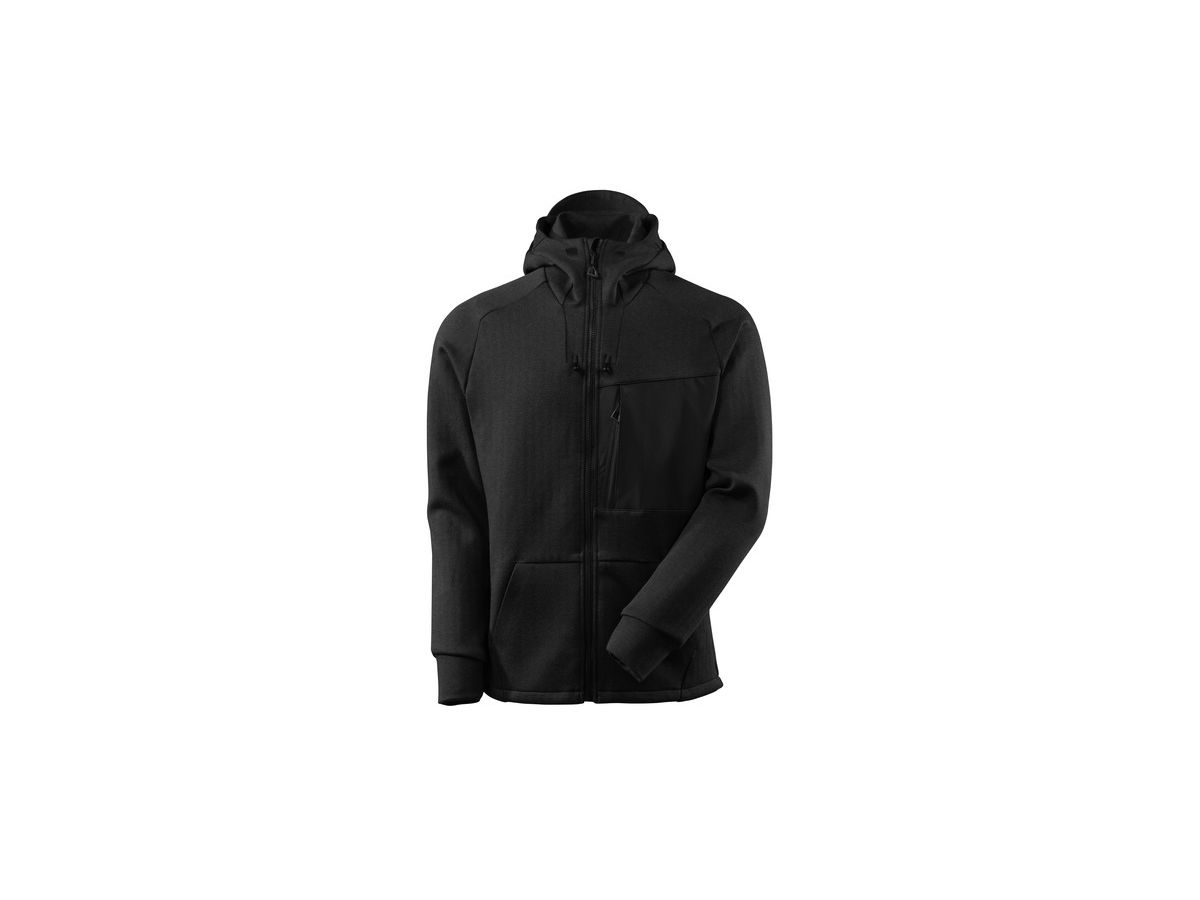 MASCOT Advanced Kaputzensweatshirt - Grösse 2XL, schwarz-meliert/schwarz