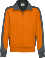 Sweatjacke Contr. Perf. 2XL orange/anth. - 50% Baumwolle, 50% Polyester, 300 g/m²