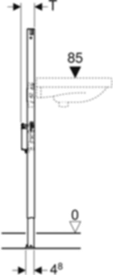 Geberit Duofix Element für Waschtisch - 112 cm Standarmatur mit Unterputzfunktio