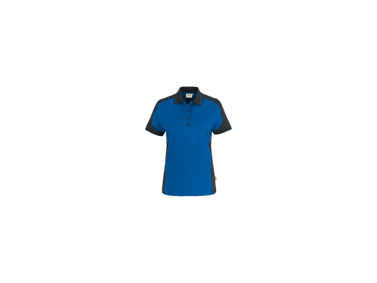 Damen-Polosh. Co. Perf. 5XL royalb./anth - 50% Baumwolle, 50% Polyester, 200 g/m²