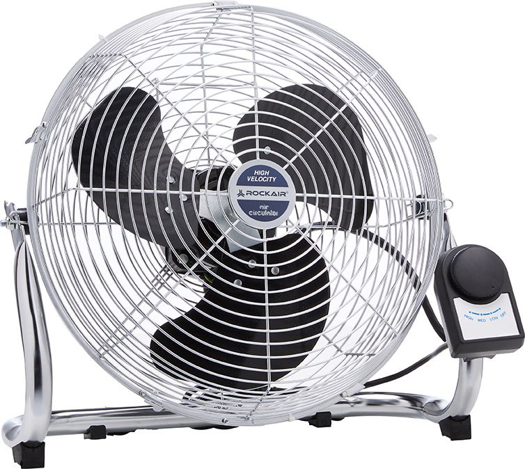 Windmaschine verchromt V14 230V - 120W Ventilator ø 35 cm
