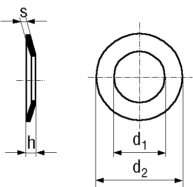 Spannscheiben INOX A2 DIN 6796