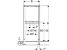 Geberit Duofix Element für Bade- - und Duschenarmatur Typ 112/98