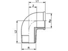 Winkel Messing 90° mit Aussengewinde