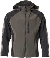 Hard Shell Jacke Stretch, Gr. 2XL - dunkelanthrazit/schwarz, 87% PA / 13% EL