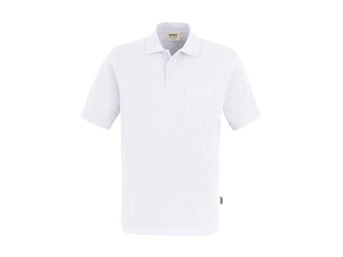 Pocket-Poloshirt Top Einlaufvorbehand. - 100 % Baumwolle, 200 g /m² Gr. XS-