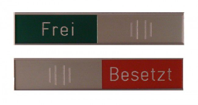 Frei/besetzt Schild aus ALU - 152 x 37.4 mm