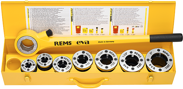 Hand-Gewindeschneidkluppe REMS Eva Set - 1/2-3/4-1-11/4"