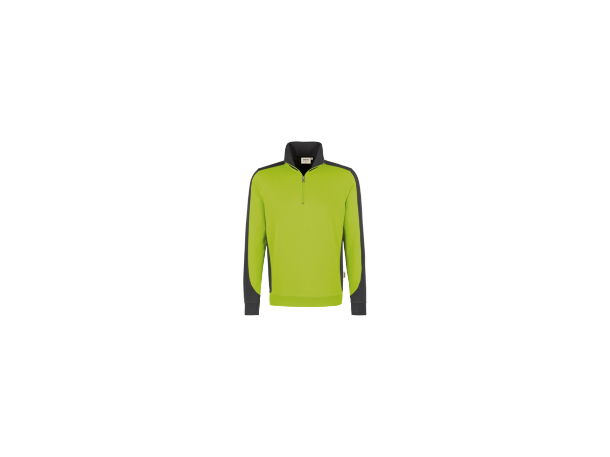 Zip-Sweatsh. Contr. Perf. XL kiwi/anth. - 50% Baumwolle, 50% Polyester
