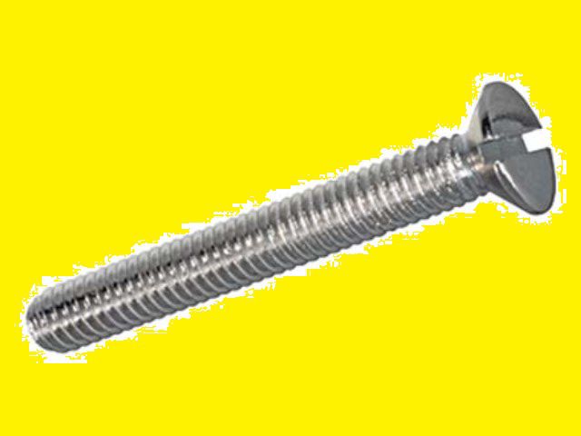 Linsen-Senkschrauben mit Schlitz Messing - vernickelt DIN 964A