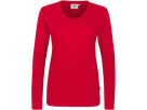 Damen-Longsleeve Classic Gr. M, rot - 100% Baumwolle, 160 g/m²