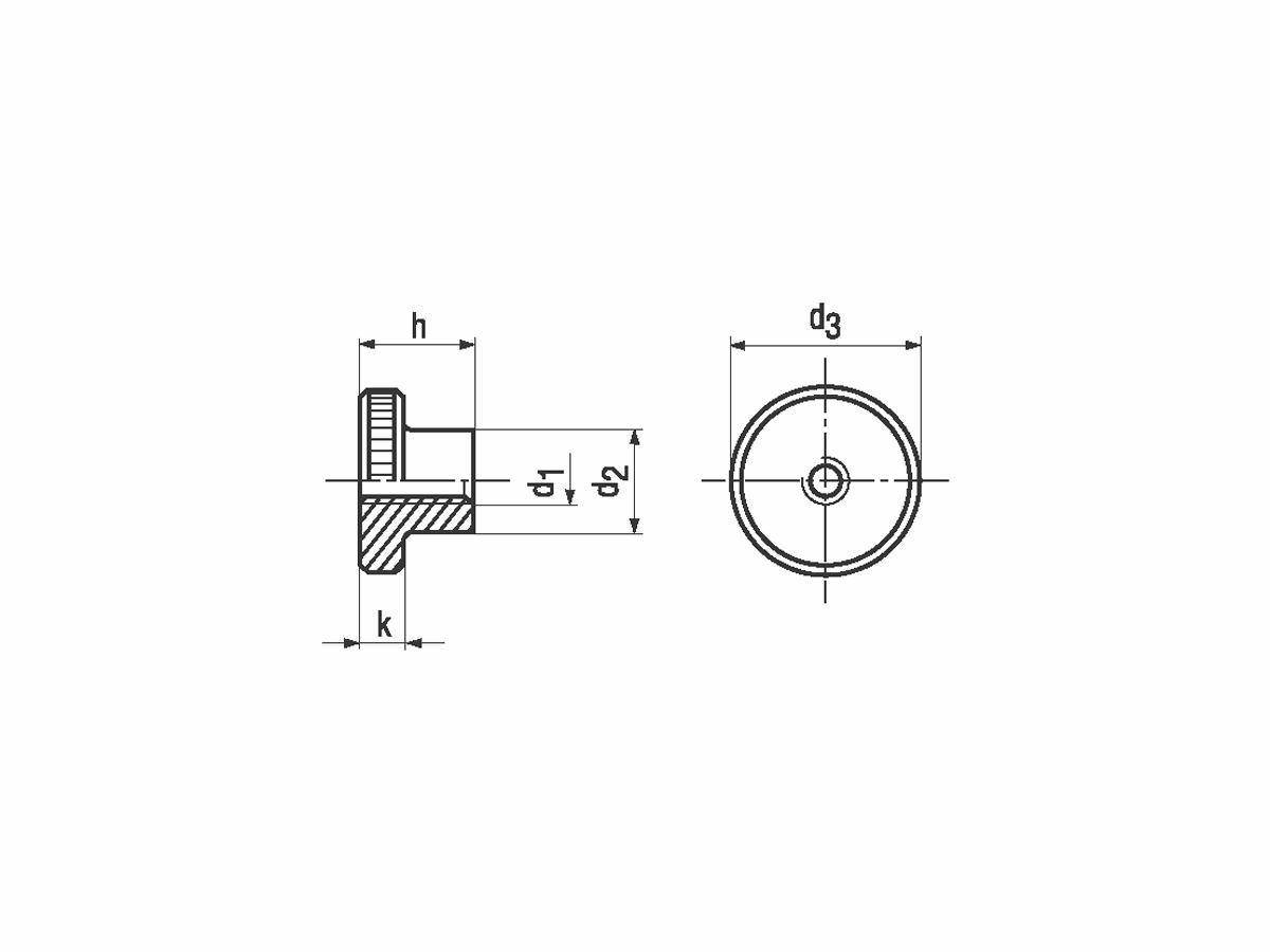 Hohe Rändelmuttern INOX A1 DIN 466