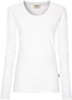 Damen-Longsleeve Perf. Gr. 2XL, weiss - 50% Baumwolle, 50% Polyester, 190 g/m²