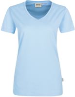Damen V-Shirt Mikralinar PRO, Gr. 2XL - hp eisblau