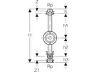 Geberit Duofix-Wasserzählerstrecke 3/4" - Kompakteinheit