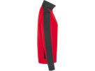 Zip-Sweatsh. Contr. Perf. 4XL rot/anth. - 50% Baumwolle, 50% Polyester, 300 g/m²