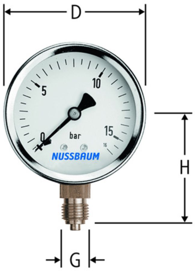 Manometer mit Radialanschl. - zu Druckreduzierventile