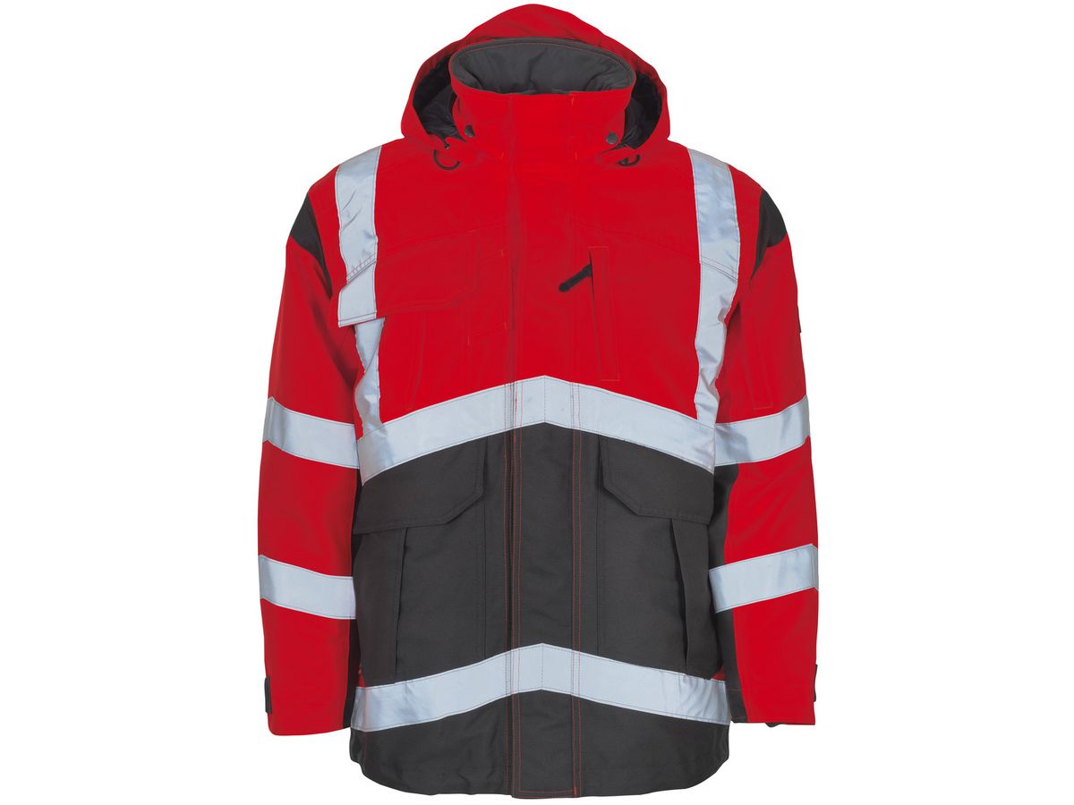 Afife Parka Winterjacke Grösse M - rot/dunk.-anthraz. Mascotexr 100% PES