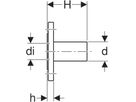 MPF-Flansch mit Steckende 54 mm - DN 50, PN 10/16