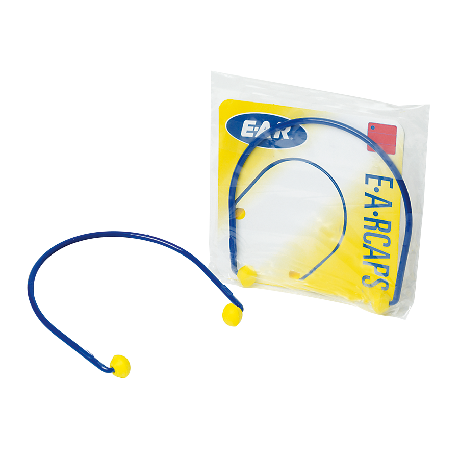 Gehörschutzbügel 3M EARCAPS blau/gelb - mit auswechselbarem Schaumstoffkissen
