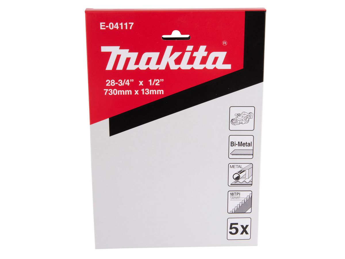 Bandsägeblatt Makita für DPB184 à5Stk. - 730x13x0.5 mm Z18, für Material 2-3 mm