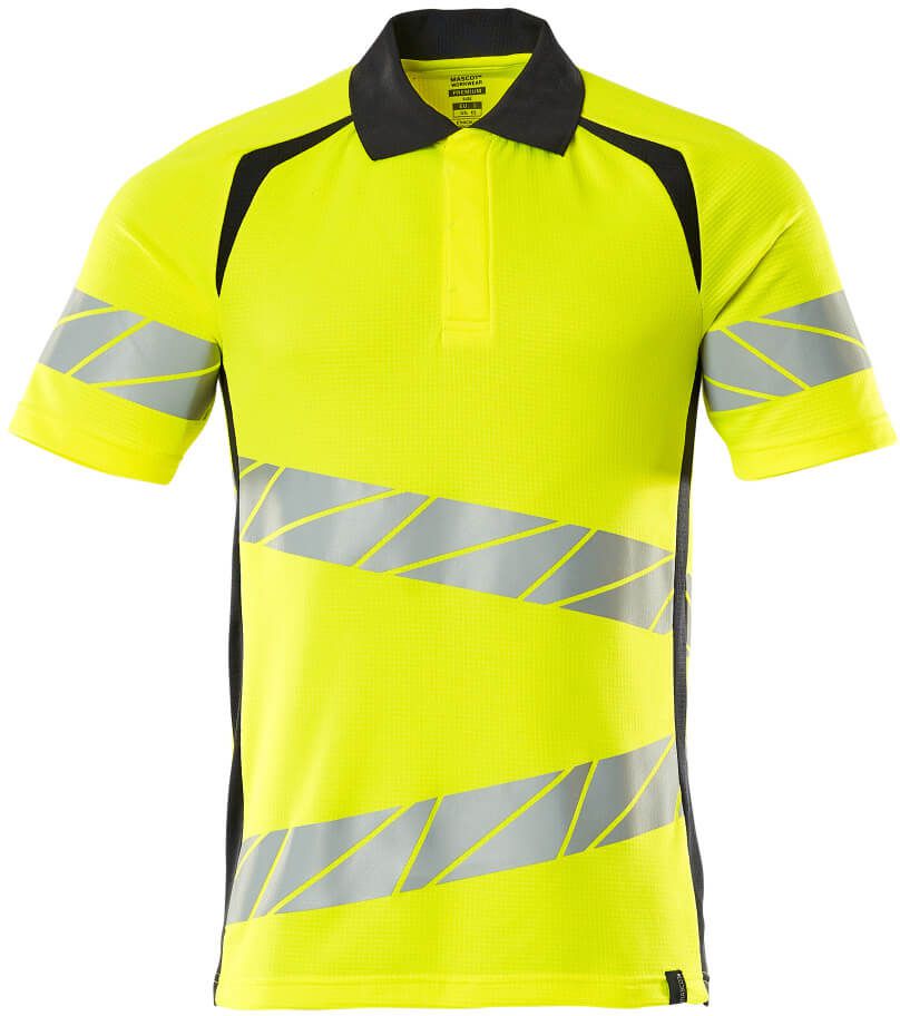 Polo-Shirt fluoreszierend, zweifarbig - 50% PES / 50% CO, 150 g/m²