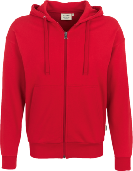Kapuzen-Sweatjacke Premium Gr. XS, rot - 70% Baumwolle, 30% Polyester, 300 g/m²