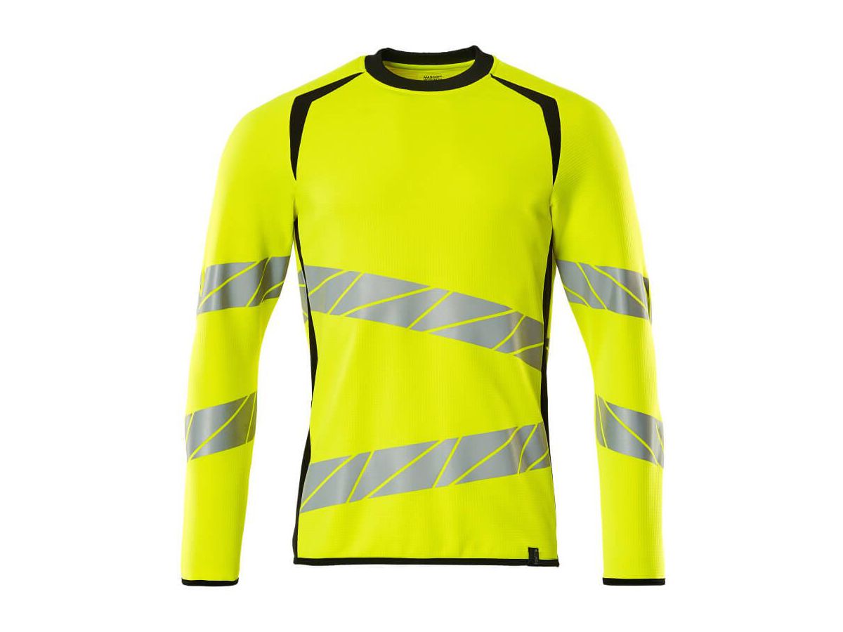 Sweatshirt Premium zweifarbig, Gr. 4XLO - hi-vis gelb/schwarz