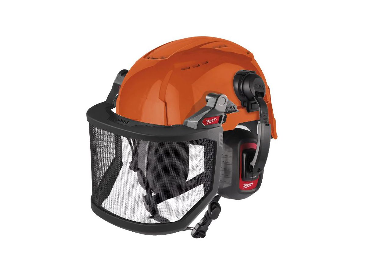 Kunststoffhelm BOLT 200 orange belüftet - Milwaukee, OPE Starter-SET, 3-tlg.