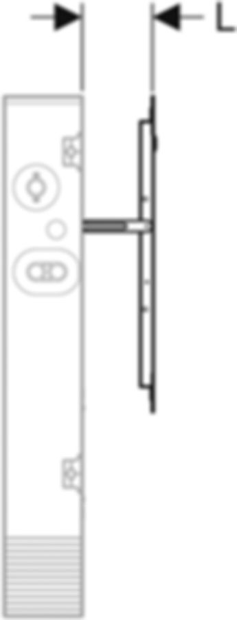 Türe zu Geberit Pushfit Verteilerschrank - Ral 9016, Höhe 498  B=600 / B1=618