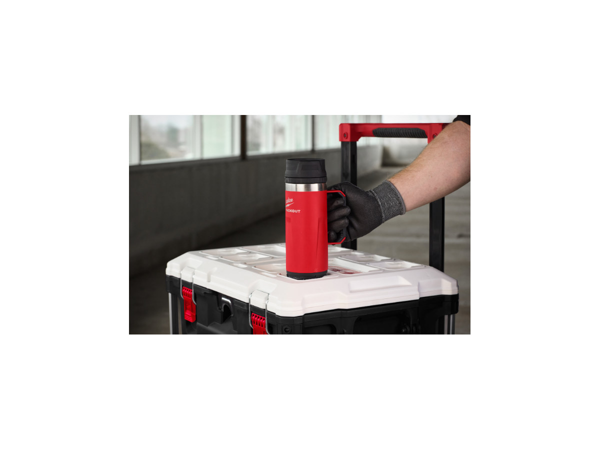 Thermobecher MILWAUKEE PACKOUT - mit Trinkdeckel und Griff