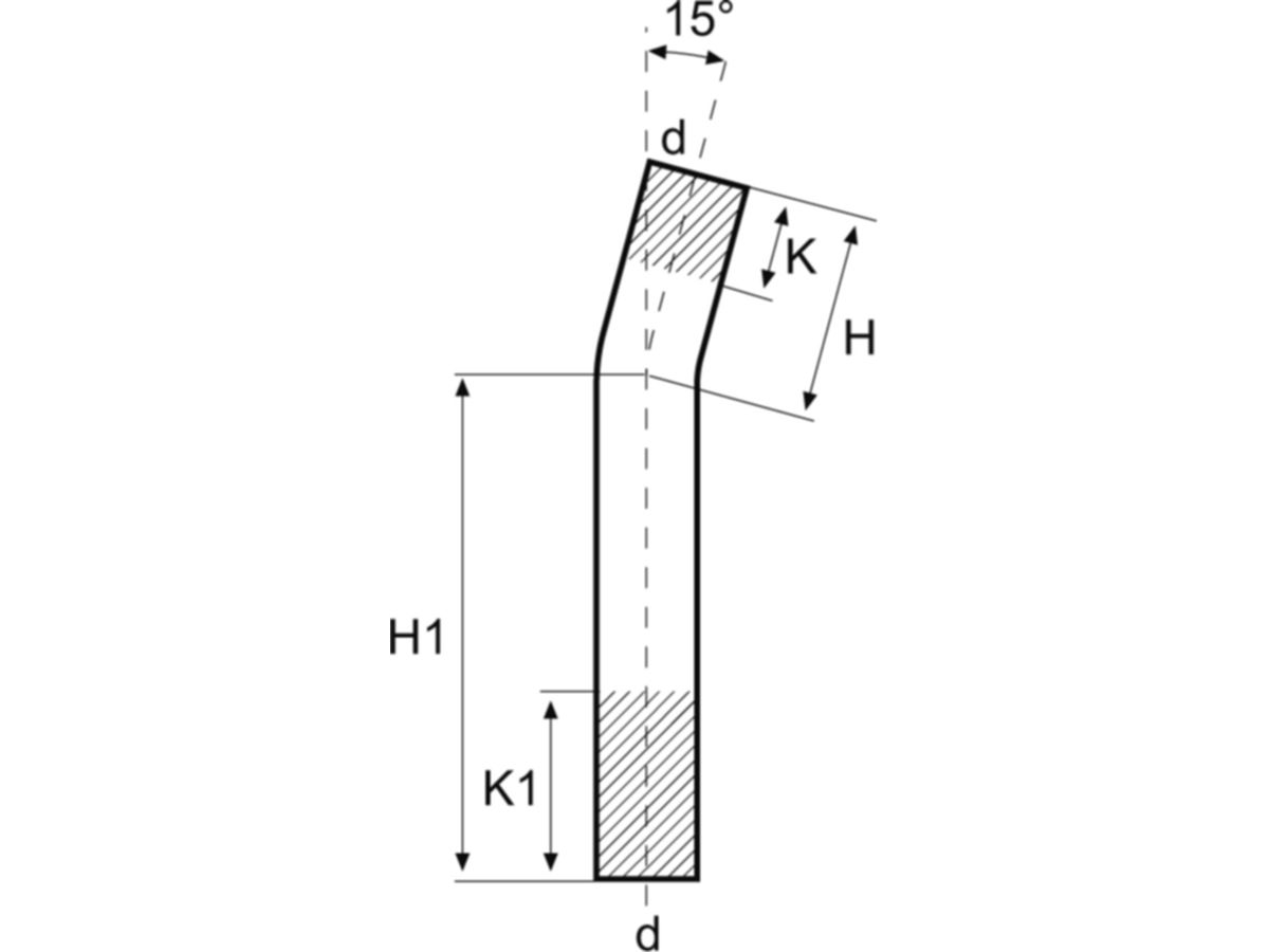 Passbogen C-Stahl 15° - Eurotubi