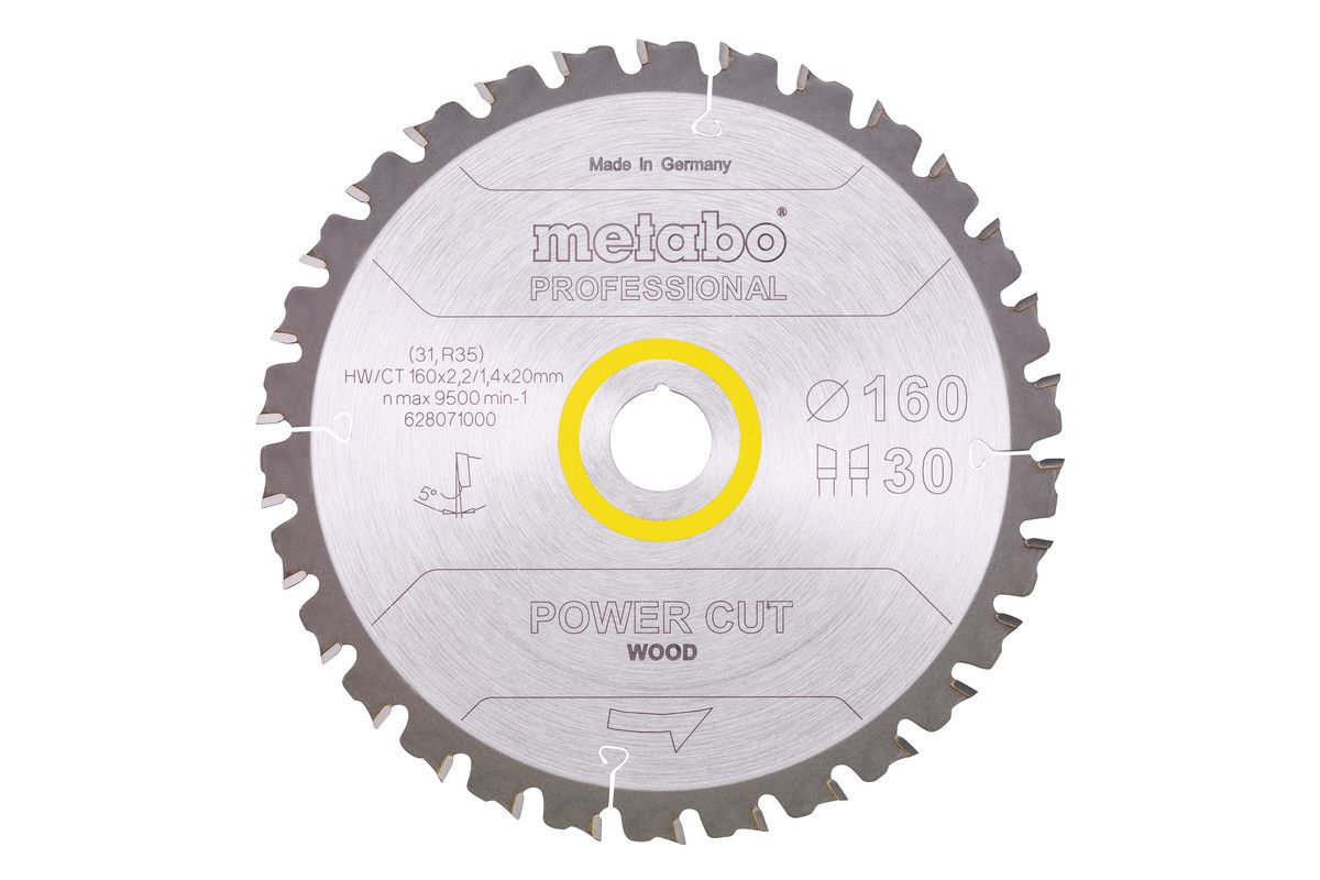 Kreissägeblatt METABO 160x20 Z30 WZ 5° - Power Cut Wood-Professional