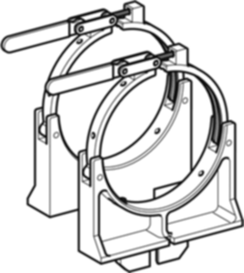 Geberit Aufspannplatten-Garnitur - 2 Stk. (1 links und 1 rechts)