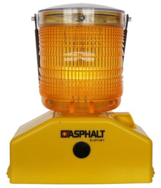 Baustellenlampe 360° "SOLAR" Asphalt - mit Schlüssel