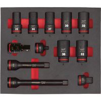 3/4" SHOCKWAVE Schlagnüsse lang Einlage - 12-teilige Einlage für Werkstattwagen 78