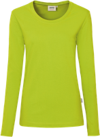 Damen-Longsleeve Perf. Gr. 2XL, kiwi - 50% Baumwolle, 50% Polyester, 190 g/m²