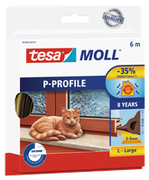 Dichtungsband TESA Moll P-Profil - 9mmx6m, braun
