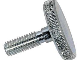 Flache Rändelschrauben DIN 653 - Stahl verzinkt blau chromatiert