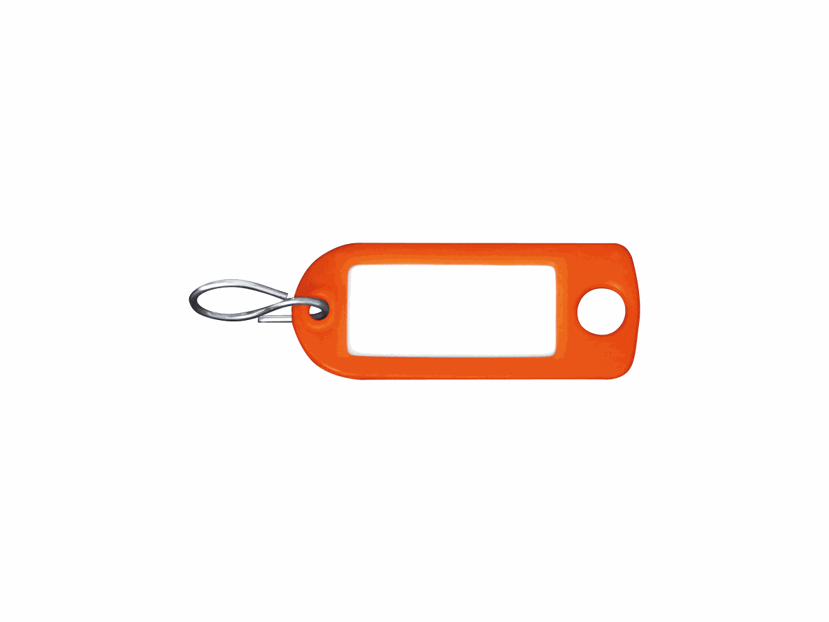 Schlüssel-Etikette orange
