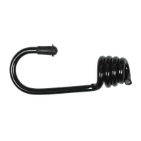 Spiralhaken MEISTER schwarz - Stahl kunststoffummantelt