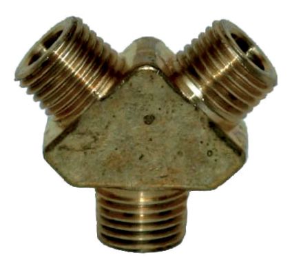 Y-Verteiler messing 1/4"